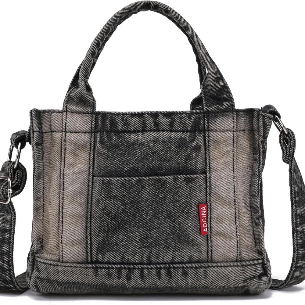 Denim Purse Jean Tote Bag for Women Crossbody Shoulder Weekend Bags Denim Purses
